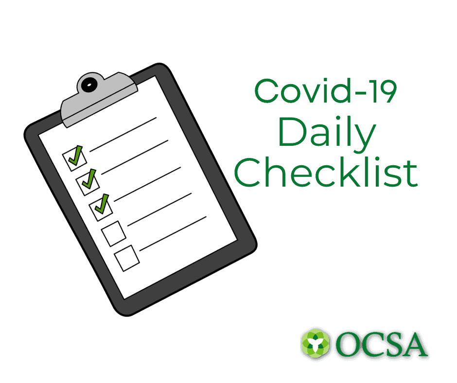 Covid 19 OCSA checklist